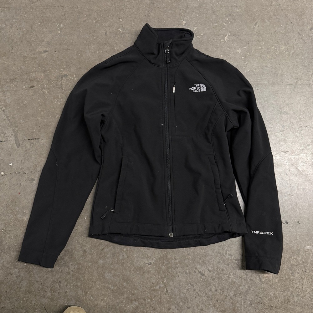The North Face Apex Softshell Jacket Womens XS Black Full Zip Windbreaker Coat